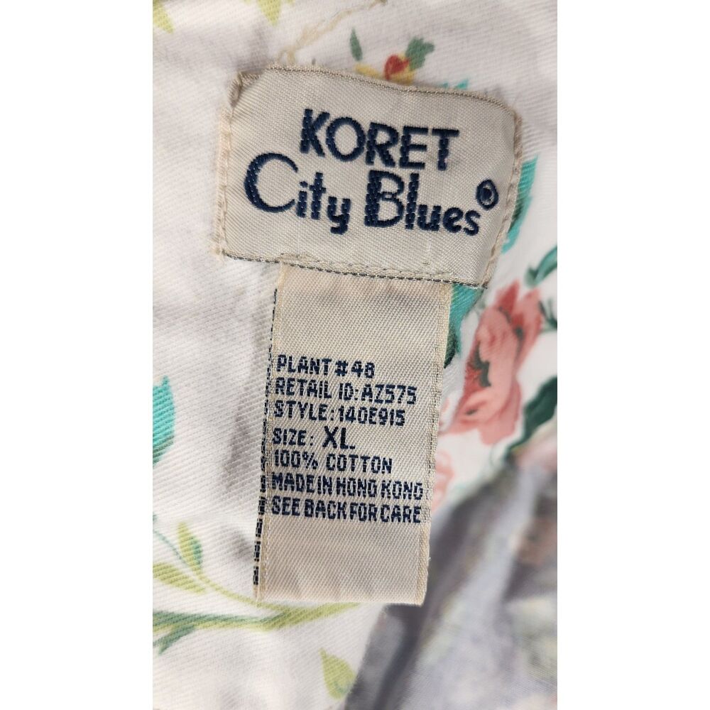 Koret City Blues Vintage Floral Denim Vest XL 80's 90's Cottagecore Feminine - Picture 5 of 9